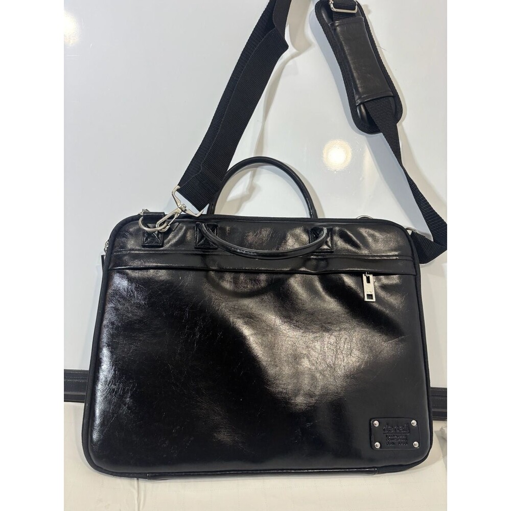 Denali Los Angeles Est. 1968 Black Faux Leather Laptop Briefcase Bag